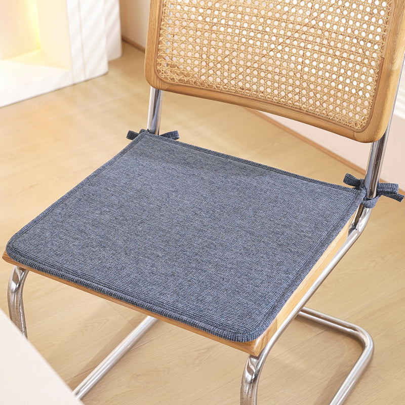 1pcs Square solid-color cotton-linen composite sponge chair cushion