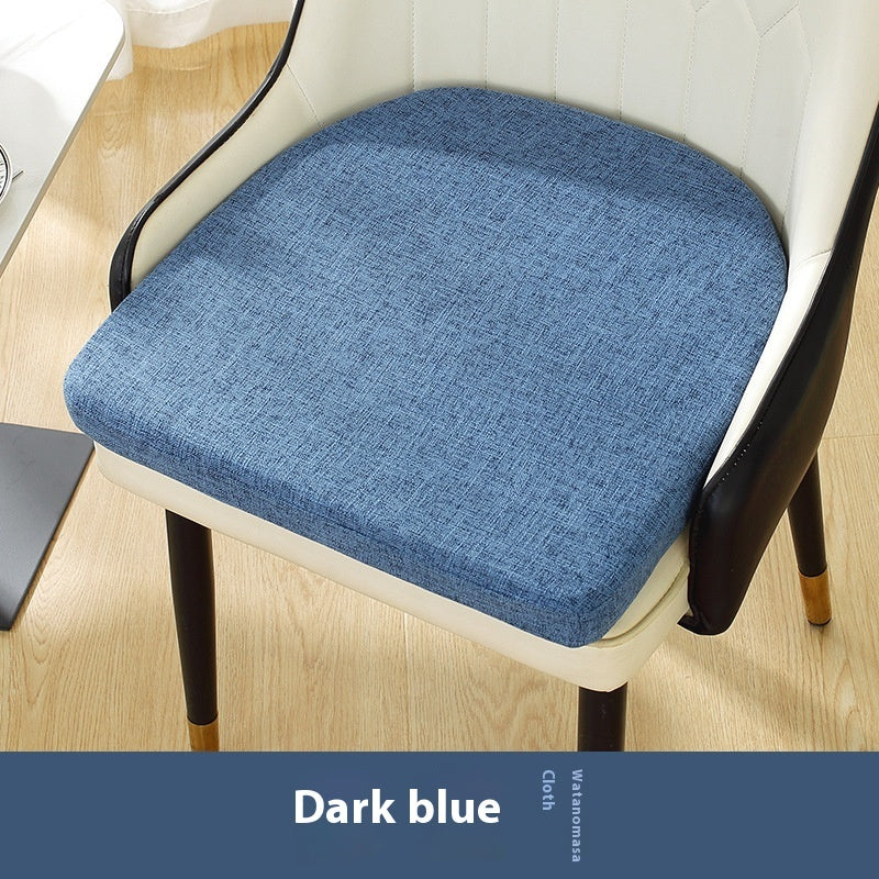 Cotton And Linen Chair Cushion Thickened Non-slip Corduroy Pearl