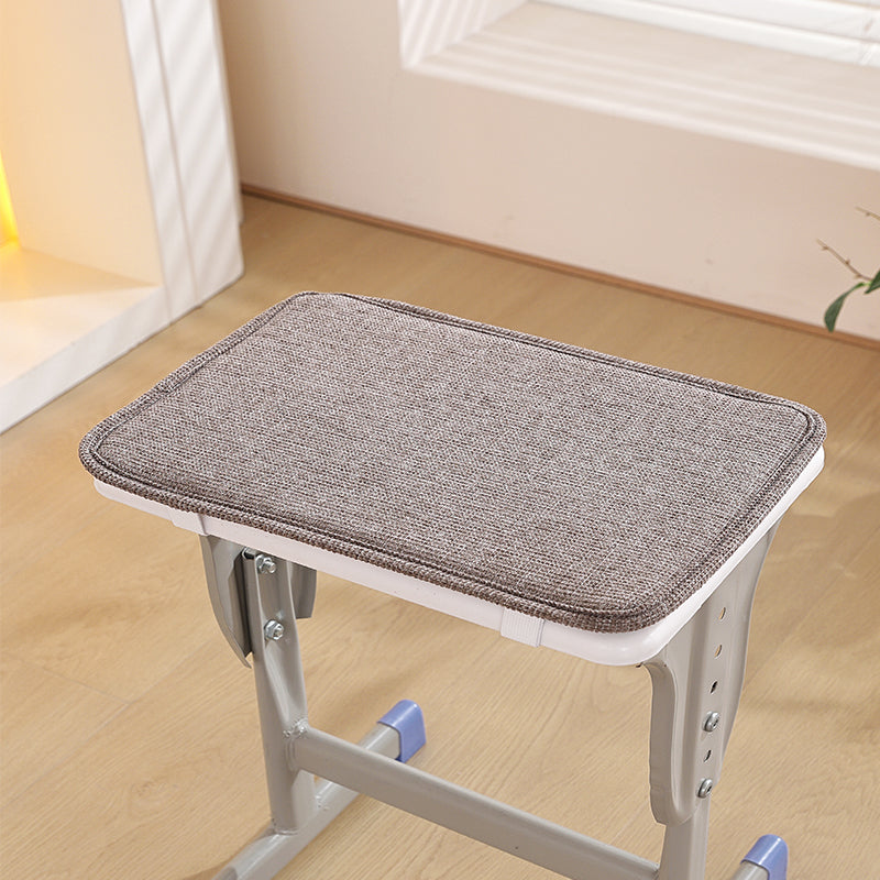 1pcs solid-color cotton-linen composite sponge Rectangular stool cushion