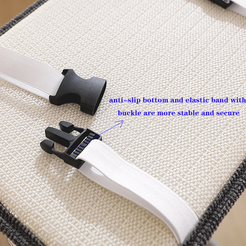 1pcs solid-color cotton-linen composite sponge Rectangular stool cushion
