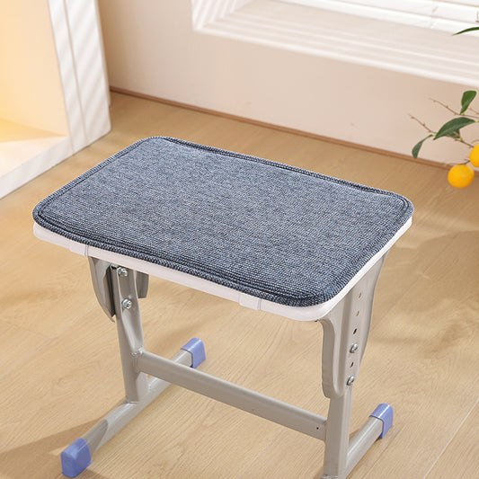 1pcs solid-color cotton-linen composite sponge Rectangular stool cushion