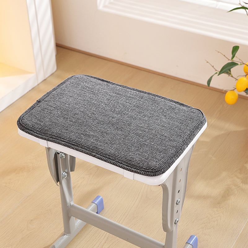 1pcs solid-color cotton-linen composite sponge Rectangular stool cushion