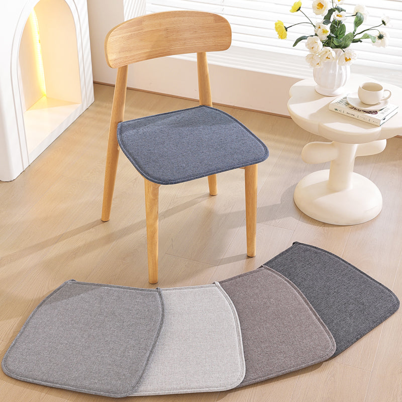 1pcs U-shaped solid-color cotton-linen composite sponge chair cushion