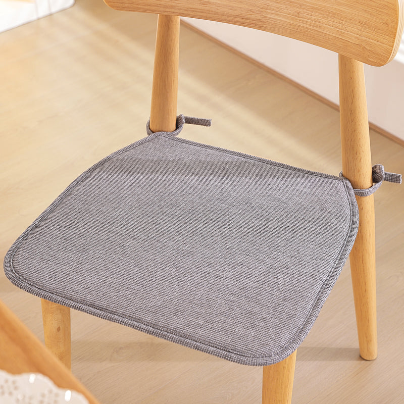 1pcs U-shaped solid-color cotton-linen composite sponge chair cushion