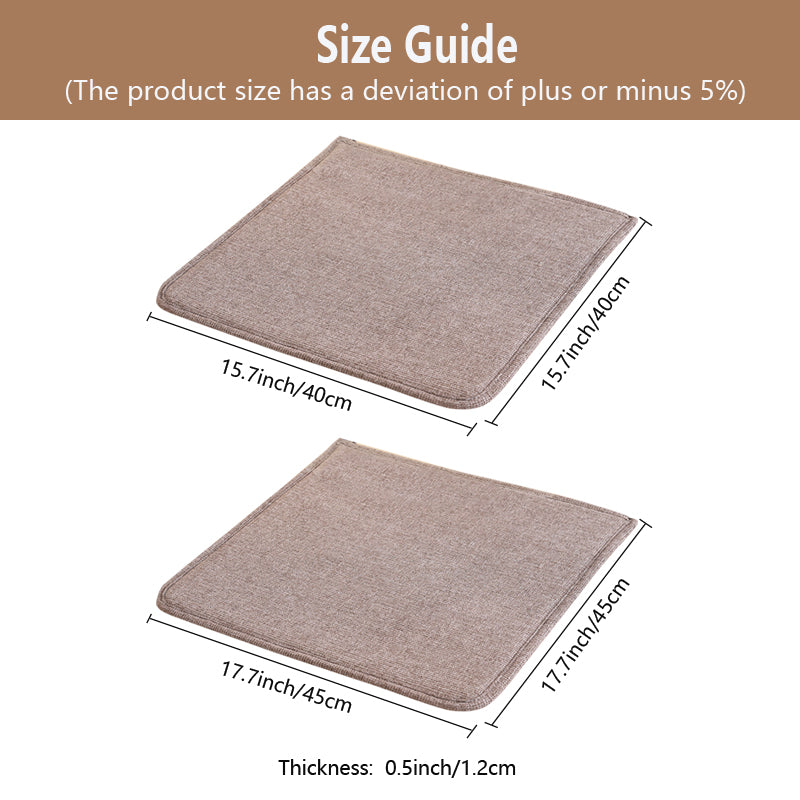 1pcs Square solid-color cotton-linen composite sponge chair cushion