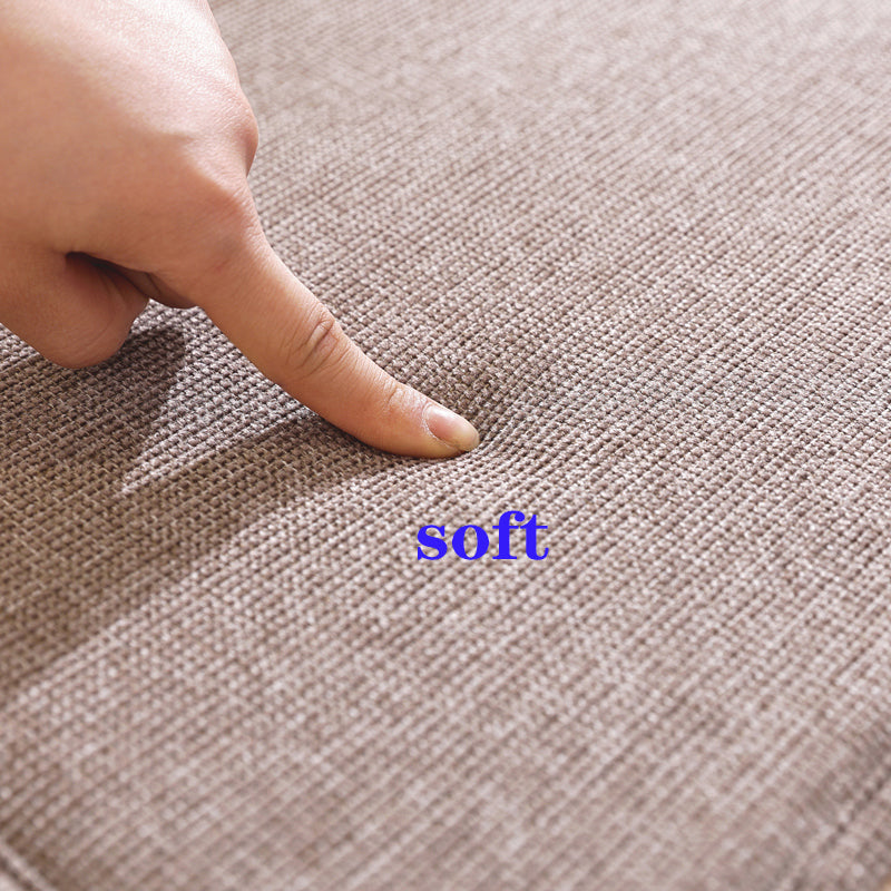 1pcs solid-color cotton-linen composite sponge round stool cushion