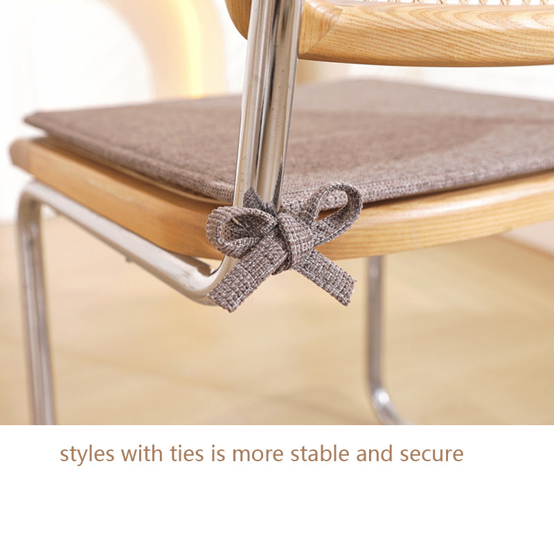 1pcs Square solid-color cotton-linen composite sponge chair cushion