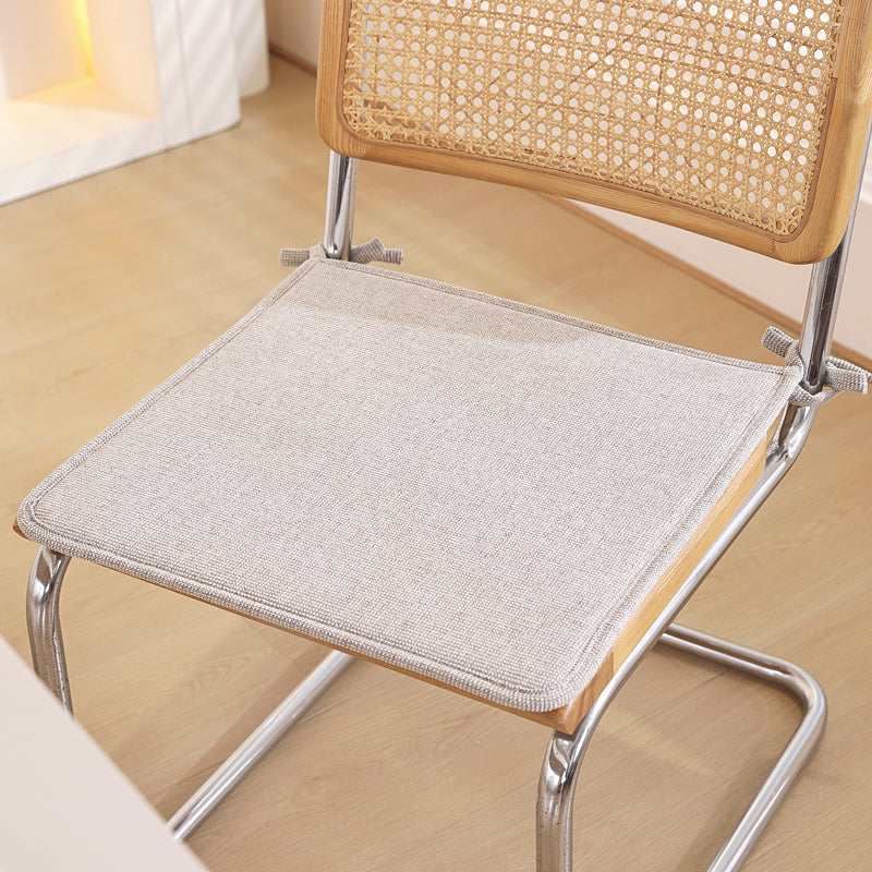 1pcs Square solid-color cotton-linen composite sponge chair cushion