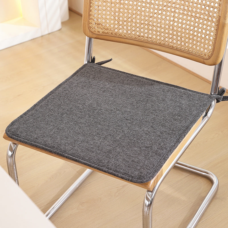 1pcs Square solid-color cotton-linen composite sponge chair cushion